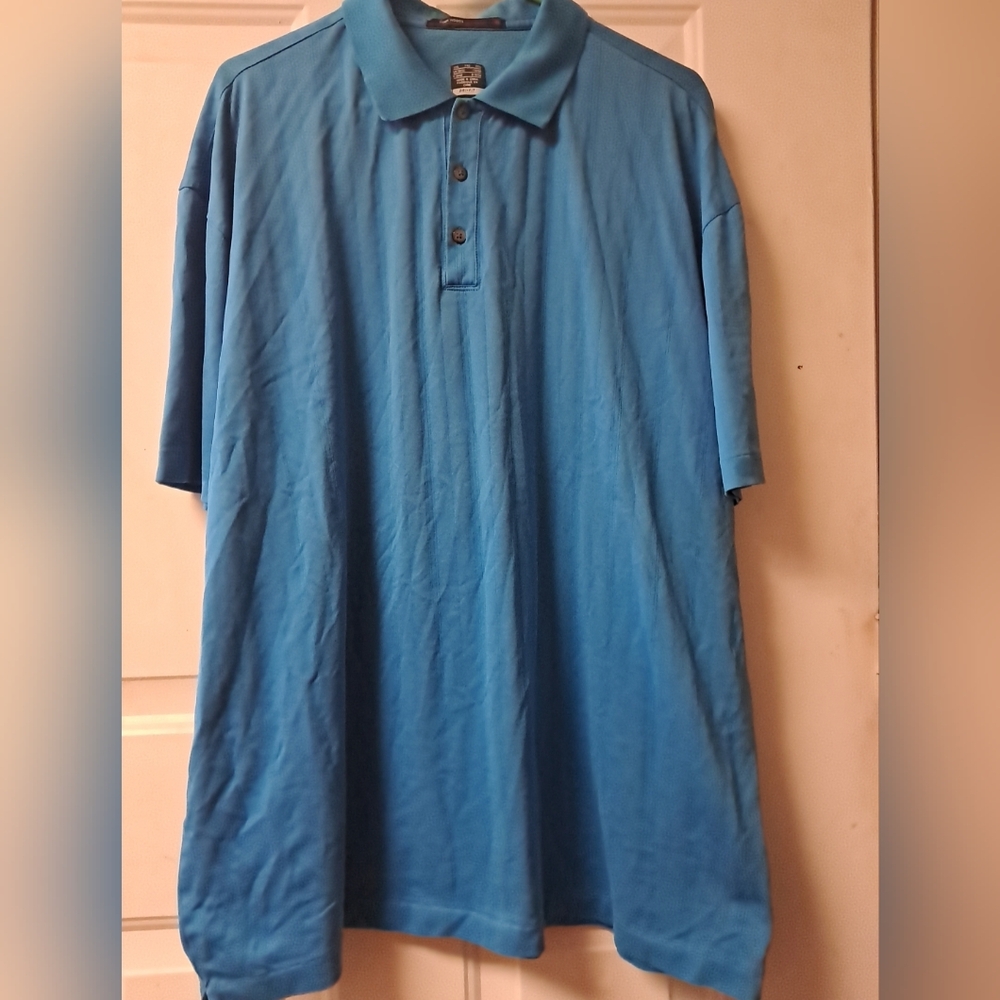 Vtg Nike Tiger Woods Collection Dri-Fit Mens XXL Polo Golf Shirt. Blue
